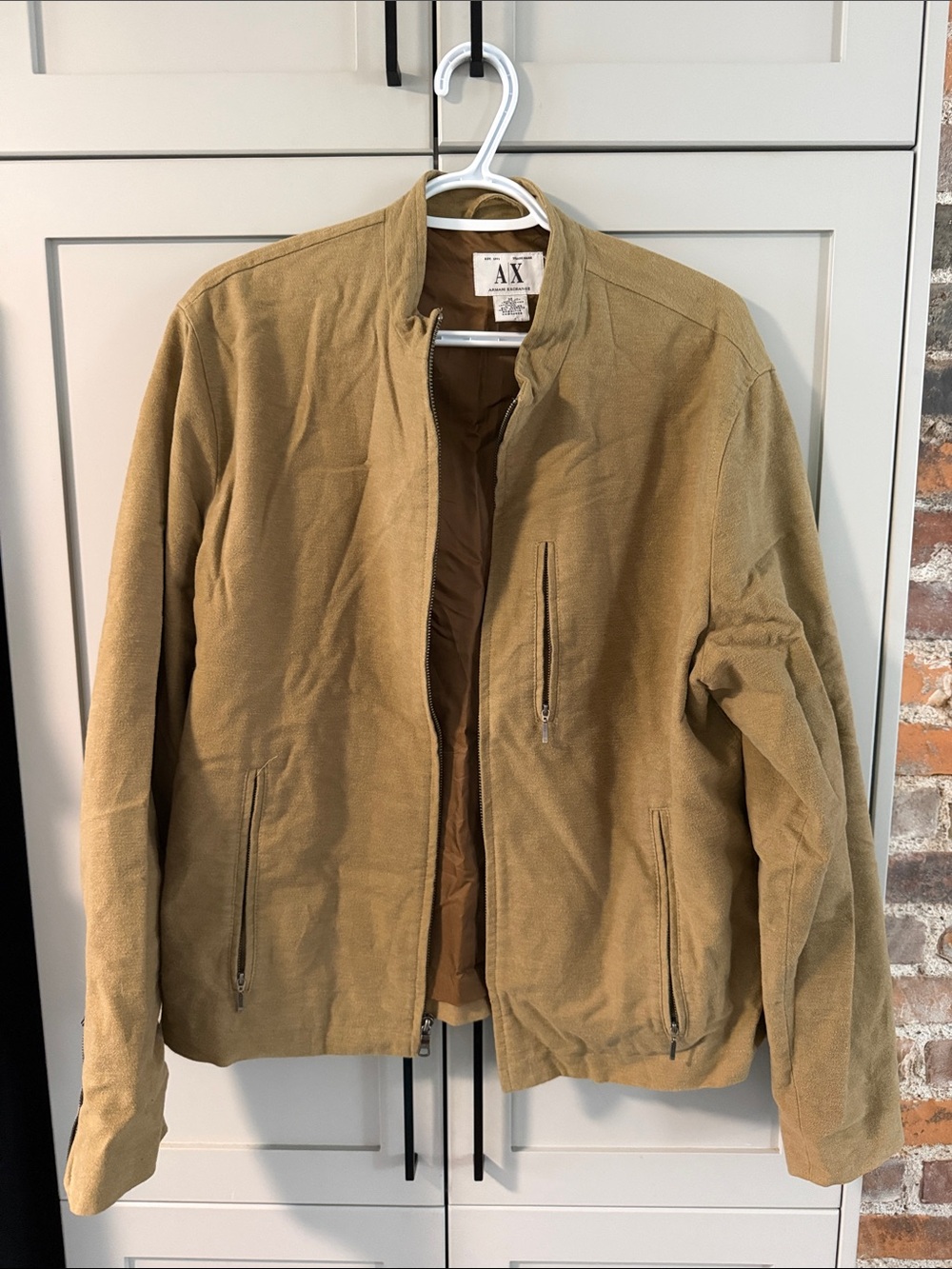A/X Armani Exchange Men's Tan Corduroy Lightweight Jacket